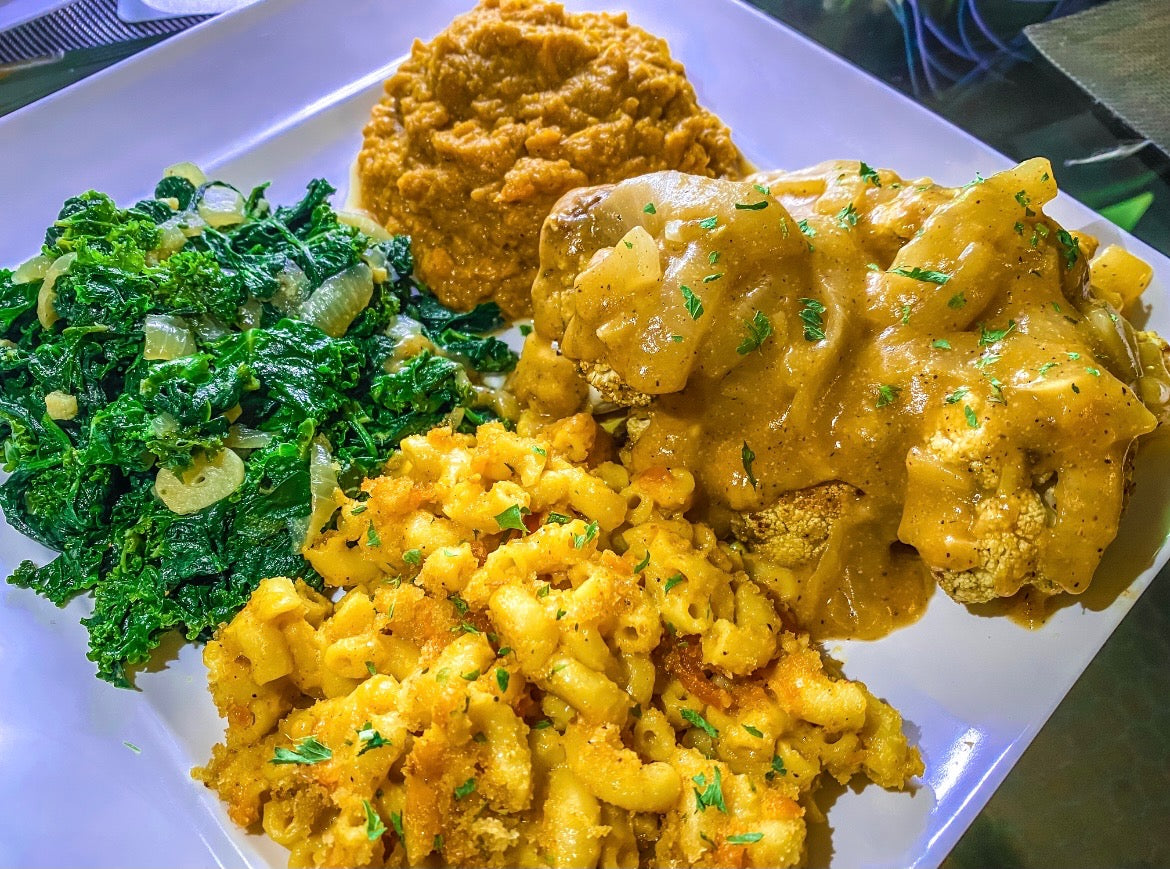 SMOTHERED CAULIFLOWER (VEGAN)